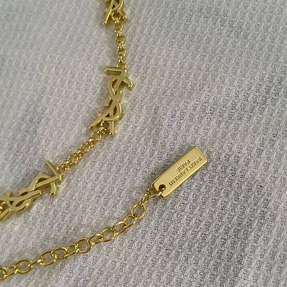 YS Gold Plated Multi Logo Necklace - Picture 4 of 12